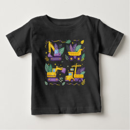Kids Mardi Gras Construction Truck Niedlich Vehicl Baby T-shirt
