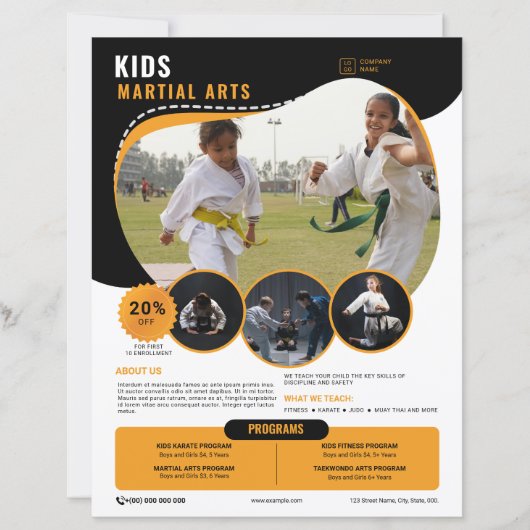 Kids Martial Arts Flyer Template (Vorderseite)