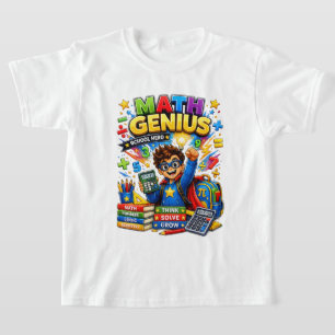 Kids-Mathematik-Shirt Mathe-Genie-Held T-Shirt