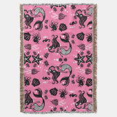 Kids Meerjungfrau Pink Decke (Vorderseite Vertikal)