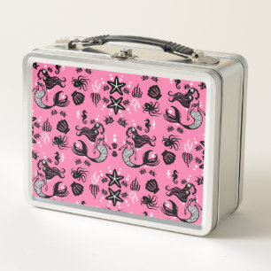 Kids Meerjungfrau Pink Metall Brotdose