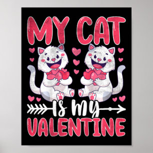 Kids Mein Kater ist mein Valentinstag Süße Katze V Poster
