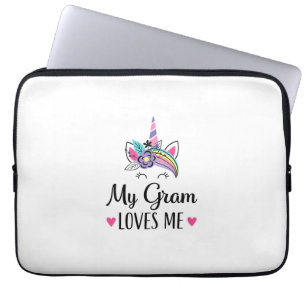 Kids Mein Oma liebt mich Einhorn Enkelin T-Shirt Laptopschutzhülle