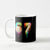 Kids Meme 67 Number Six 6 Seven 7 Ice Cream Drips Kaffeetasse (Links)