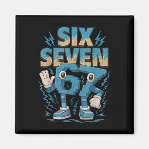 Kids Meme 67 Sechs Sieben 6 7 Italienischer Brainr Magnet