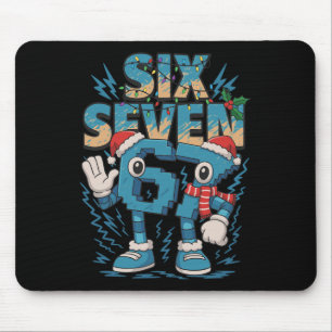 Kids Meme 67 Sechs Sieben 6 7 Italienischer Brainr Mousepad