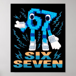 Kids Meme 67 Sechs Sieben 6 7 Italienischer Brainr Poster
