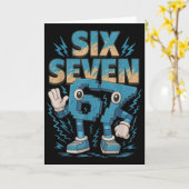 Kids Meme 67 Six Seven 6 7 Italien Brainrot  Karte (Gelbe Blume)