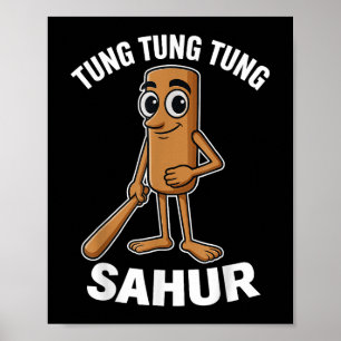 Kids Meme Italian Brainrot Tung Tung Tung Sahur T- Poster