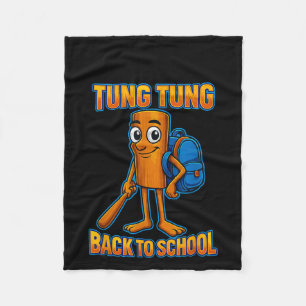 Kids Meme Tung Tung Sahur Italienisches Brainrot z Fleecedecke