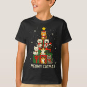 Kids Men Women Meowy Catmas Funny Christmas Cats C T-Shirt (Vorderseite)