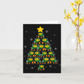 Kids Men Women Tractor Christmas Tree Farmer Xmas Karte (Gelbe Blume)