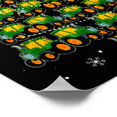 Kids Men Women Tractor Christmas Tree Farmer Xmas Poster (Ecke)