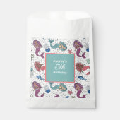 Kids Mermaid Birthday Geschenktütchen (Vorderseite)