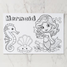 Kids Mermaid Coloring