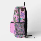 Kids Mermaid-Rucksack mit Name auf Pocket Bedruckter Rucksack (Rechts)