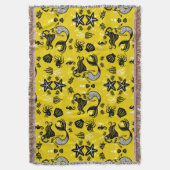 Kids Mermaid Yellow Beach Decke (Vorderseite Vertikal)