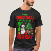 Kids Merry Christmas And Yes It's My 3rd Birthday T-Shirt (Vorderseite)