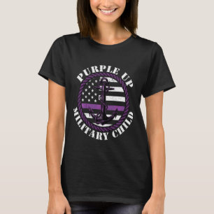 Kids Military Child Lila Aufklärungsmonat für T-Shirt