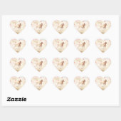 Kids Miniature Horse Valentine Heart Sticker (Blatt)