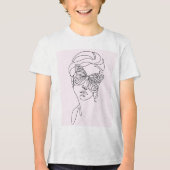 kids minimalist butterfly face art t shirt (Vorderseite)