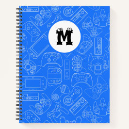 Kids Mit Monogramm Video Game Controller Gamepad Notizblock