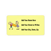 Kids mit Stift Adressaufkleber (Vorne)