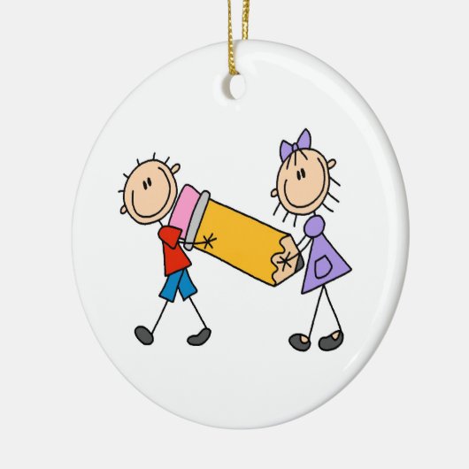 Kids mit Stift Keramikornament (Links)