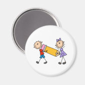 Kids mit Stift Magnet (Vorderseite/Rückseite)