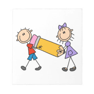 Kids mit Stift Notizblock