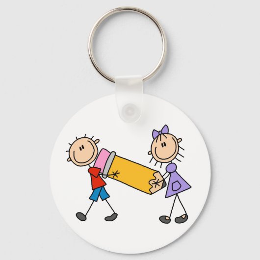 Kids mit Stift Schlüsselanhänger (Vorderseite)