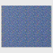 Kids Modern Blue Rainbow Pattern Geschenkpapier (Flach)