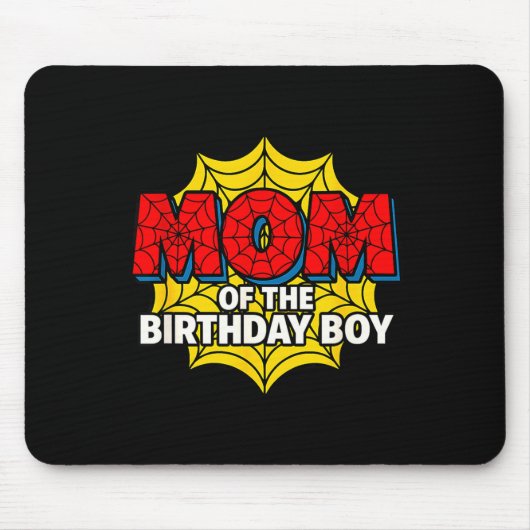 Kids Mom Of The Birthday Boy Sder Theme Party Matc Mousepad (Vorne)