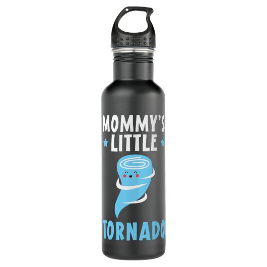 Kids Mommys Little Tornado Future Meteorologe ich Edelstahlflasche (Vorderseite)