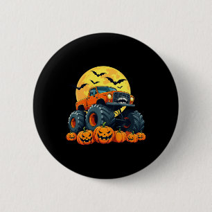 Kids Monster Halloween Pumpkin Jack O Lanter Button