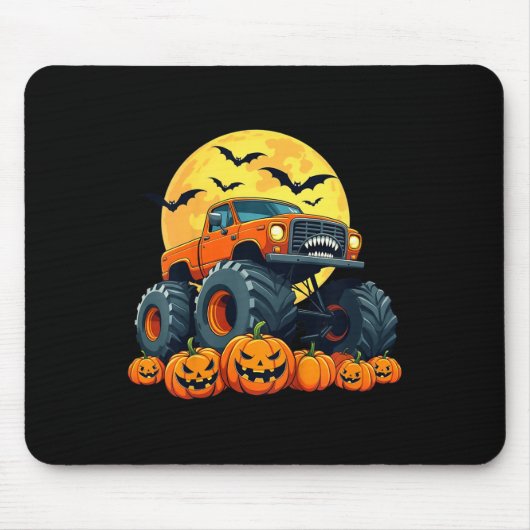 Kids Monster Halloween Pumpkin Jack O Lanter Mousepad (Vorne)