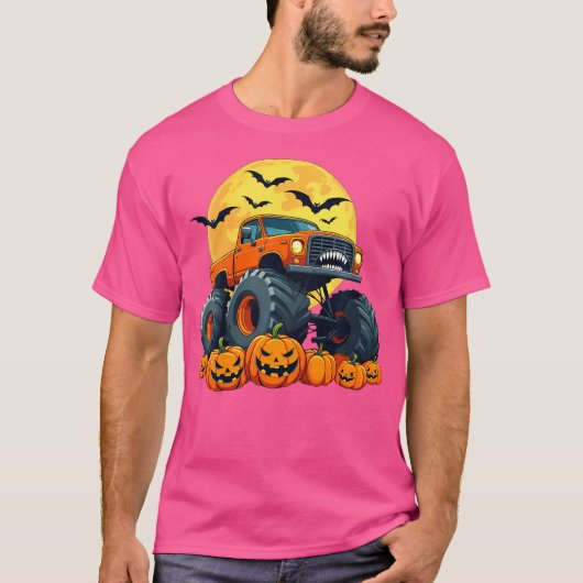 Kids Monster Halloween Pumpkin Jack O Lanter T-Shirt (Vorderseite)