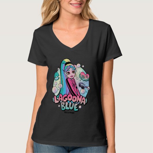 Kids Monster High Lagoona Blue Bubbles T-Shirt (Vorderseite)