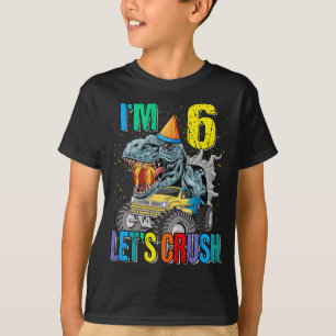 Kids Monster Truck 6 Year Old Tee 6th Birthday Boy