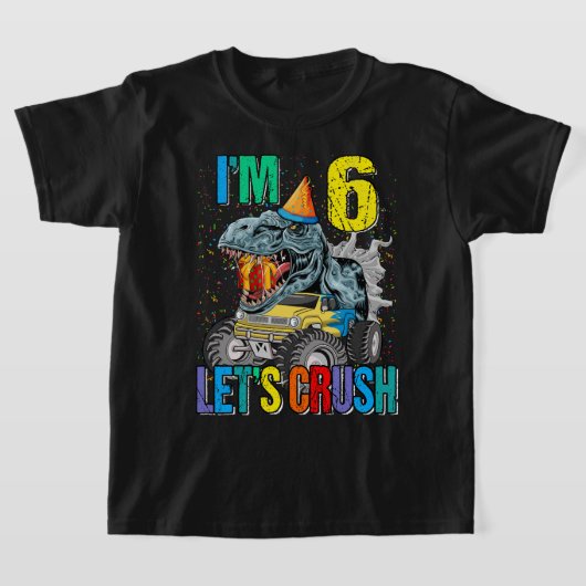 Kids Monster Truck 6 Year Old Tee 6th Birthday Boy (Ablage )
