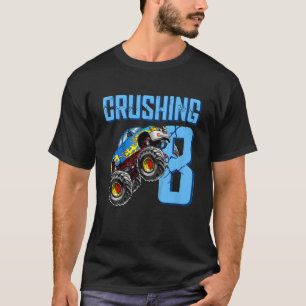 Kids Monster Truck 8. Geburtstag Zerstörung 8 Jahr T-Shirt