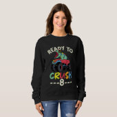 Kids Monster Truck 8th birthday I'm Ready to Crush Sweatshirt (Vorne ganz)