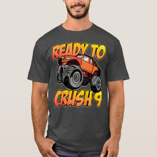 Kids Monster Truck 9. Geburtstag Ich bin bereit zu T-Shirt