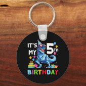 Kids Monster Truck Crushing is 5 Five Years Schlüsselanhänger (Vorderseite)