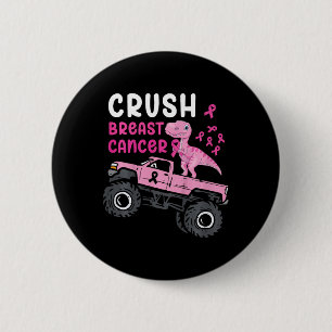 Kids Monster Truck Dinosaurier Breastkrebs Aw brec Button