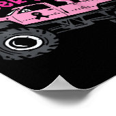 Kids Monster Truck Dinosaurier Breastkrebs Aw brec Poster (Ecke)