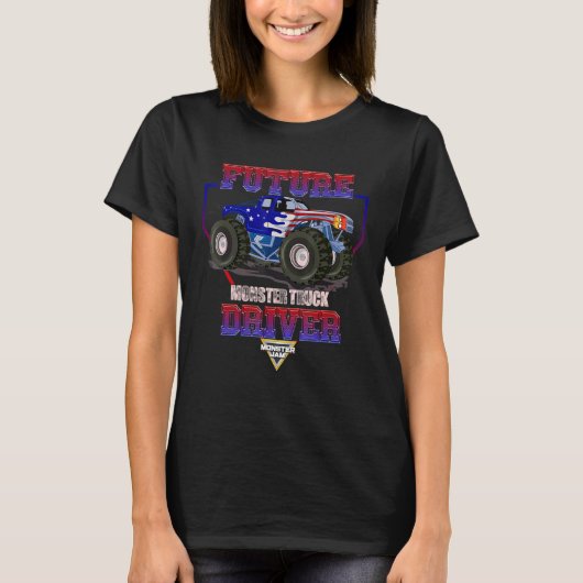 Kids Monster Truck Driver Boy's Kids Monster Tru T-Shirt (Vorderseite)