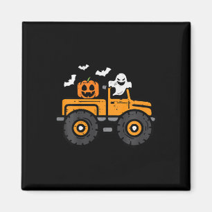 Kids Monster Truck Ghost Pumpkin Halloween Kostüm Magnet