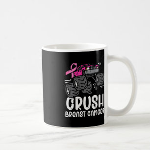 Kids Monster Truck Pink Brustkrebs Bewusstsein Ki Kaffeetasse