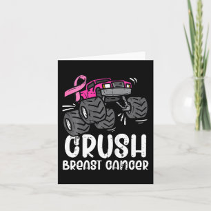 Kids Monster Truck Pink Brustkrebs Bewusstsein Ki Karte